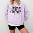 Just One More Chapter Book Lover Quote Reading Comfort Colors Sweatshirt Crimson