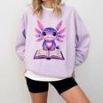 Kawaii Axolotl Cute Axolotls Reading Book Comfort Colors Sweatshirt Crimson Kawaii Axolotl Cute Axolotls Reading Book Comfort Colors Sweatshirt Crimson