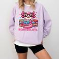 Kawaii Axolotl Readsolotl Book Lover Reading Bookworm Girls Comfort Colors Sweatshirt Crimson