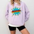 Kids Boys Benjamin Name Personalized Superhero Comic Book Comfort Colors Sweatshirt Crimson