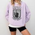 Knight Cat Defend Your Public Library Book Lover Comfort Colors Sweatshirt Crimson