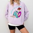 Leave Me Alone I'm Reading a Book For Bookworms Premium Tri-Blend Comfort Colors Sweatshirt Crimson