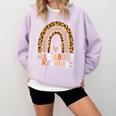 Leopard Teacher Wild About Reading Books Reader Librarian Comfort Colors Sweatshirt Crimson