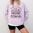 Librarian Cute Bookish It's A Good Day To Read A Book Lover Comfort Colors Sweatshirt Crimson