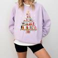 Library Books Christmas Tree Teacher Xmas Snowflake Comfort Colors Sweatshirt Crimson Library Books Christmas Tree Teacher Xmas Snowflake Comfort Colors Sweatshirt Crimson