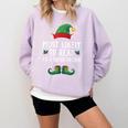 Most Likely To Read A Book Matching Christmas Elf Comfort Colors Sweatshirt Crimson