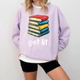 Get Lit With Books Comfort Colors Sweatshirt Crimson