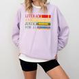 Literacy And Justice For All Reading Book Club Librarian Comfort Colors Sweatshirt Crimson Literacy And Justice For All Reading Book Club Librarian Comfort Colors Sweatshirt Crimson