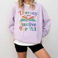 Literacy Justice For All Stop Book Banning Protect Librarian Comfort Colors Sweatshirt Crimson Literacy Justice For All Stop Book Banning Protect Librarian Comfort Colors Sweatshirt Crimson