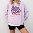 Literary Reading Book Introvert Booktrovert Reading Comfort Colors Sweatshirt Crimson