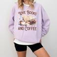 Love Books And Coffee Books Reading Coffee Drinking Comfort Colors Sweatshirt Crimson Love Books And Coffee Books Reading Coffee Drinking Comfort Colors Sweatshirt Crimson