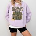 Loyal To The Shelf Knight Panther Book Lover Comfort Colors Sweatshirt Crimson