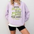 Matcha Green Tea Latte Drink Matcha Read Books Be Happy Comfort Colors Sweatshirt Crimson Matcha Green Tea Latte Drink Matcha Read Books Be Happy Comfort Colors Sweatshirt Crimson