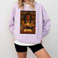 Melanin Girl Locs Book Lover Librarian Teacher Student Comfort Colors Sweatshirt Crimson