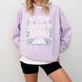 My Mom Is My Favorite Author Book Lover Premium Comfort Colors Sweatshirt Crimson