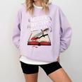 Murder Mystery And a Cup Of Tea Book Humor Comfort Colors Sweatshirt Crimson