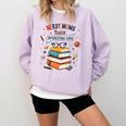 Nerdy Moms Raise Interesting Kids Books Science Comfort Colors Sweatshirt Crimson