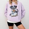 Nerdy Schnauzer Dog Book Lover Glasses Cute Pet For Men Women Kids Comfort Colors Sweatshirt Crimson Nerdy Schnauzer Dog Book Lover Glasses Cute Pet For Men Women Kids Comfort Colors Sweatshirt Crimson