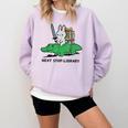 Next Stop Library Reading Book Comfort Colors Sweatshirt Crimson Next Stop Library Reading Book Comfort Colors Sweatshirt Crimson