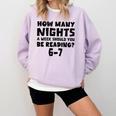 How Many Nights A Week Should You Be Reading 6-7 Book Lover Premium Tri-Blend Comfort Colors Sweatshirt Crimson How Many Nights A Week Should You Be Reading 6-7 Book Lover Premium Tri-Blend Comfort Colors Sweatshirt Crimson