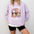 I Have No Shelf Control Ghost Reading Books Pun Comfort Colors Sweatshirt Crimson