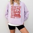 North Pole Book Club Christmas Comfort Colors Sweatshirt Crimson North Pole Book Club Christmas Comfort Colors Sweatshirt Crimson