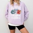 Nothing Beats Reading Rock Paper Scissors Book Lover Comfort Colors Sweatshirt Crimson