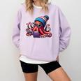 Octopus Reading Book Kraken Book Lover Comfort Colors Sweatshirt Crimson