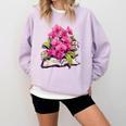Orchids Flowers Book Floral Comfort Colors Sweatshirt Crimson Orchids Flowers Book Floral Comfort Colors Sweatshirt Crimson