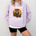 Owl I'm Retired Reading Books Is My Job Comfort Colors Sweatshirt Crimson