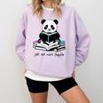 Panda Reading Chapter Books Comfort Colors Sweatshirt Crimson Panda Reading Chapter Books Comfort Colors Sweatshirt Crimson