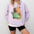 Pet Capybara Is Reading Library Capy Word Book Day Teacher Men Women Kids Comfort Colors Sweatshirt Crimson Pet Capybara Is Reading Library Capy Word Book Day Teacher Men Women Kids Comfort Colors Sweatshirt Crimson