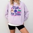 Plan For Today Coffee Yarn Books Sewing Knitter Knitting Comfort Colors Sweatshirt Crimson