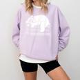 Polar Bear Reading Book Pajama Sleep Comfort Colors Sweatshirt Crimson