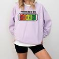 Powered By Books Bookworm Librarian Reading Comfort Colors Sweatshirt Crimson