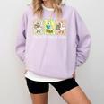 Preppy 100 Days Of School Goose Coffee Books Teacher Life Comfort Colors Sweatshirt Crimson
