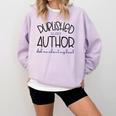 Published Author Est 2024 Ask Me About My Book Authors Books Comfort Colors Sweatshirt Crimson