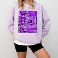 Purple Comic Book Purple Color Graphic Comfort Colors Sweatshirt Crimson