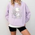 Rabbit Reading Book Full Moon Lake Scenery Comfort Colors Sweatshirt Crimson