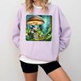 Rabbit Reading Book Under Large Mushroom Easter Bandana Comfort Colors Sweatshirt Crimson Rabbit Reading Book Under Large Mushroom Easter Bandana Comfort Colors Sweatshirt Crimson