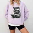 Raccoon With Book Cute Raccoons Reading Books Comfort Colors Sweatshirt Crimson Raccoon With Book Cute Raccoons Reading Books Comfort Colors Sweatshirt Crimson