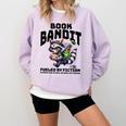 Racoon-Bookworm-Book Bandit-Fueled By Fiction Comfort Colors Sweatshirt Crimson Racoon-Bookworm-Book Bandit-Fueled By Fiction Comfort Colors Sweatshirt Crimson