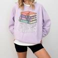 Rather Be Reading Book Lover Stack Comfort Colors Sweatshirt Crimson Rather Be Reading Book Lover Stack Comfort Colors Sweatshirt Crimson
