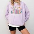 There Is No Such Thing As Too Many Books Reading Teacher Comfort Colors Sweatshirt Crimson