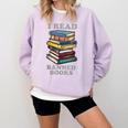 I Read Banned Books Bookworm Comfort Colors Sweatshirt Crimson