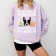 Read Books & Pet My Frenchton Owner Frenchton Lover Comfort Colors Sweatshirt Crimson