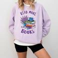 Read More Books Floral Book Reader Art Reading Lover Quote Comfort Colors Sweatshirt Crimson Read More Books Floral Book Reader Art Reading Lover Quote Comfort Colors Sweatshirt Crimson