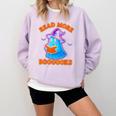 Read More Books Halloween Book Cute Ghost Reading Teaching Comfort Colors Sweatshirt Crimson Read More Books Halloween Book Cute Ghost Reading Teaching Comfort Colors Sweatshirt Crimson