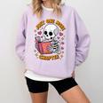 Read Books Lover Bookworm Cute Reading Just One More Chapter Comfort Colors Sweatshirt Crimson