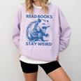 Read Books Stay Weird Comfort Colors Sweatshirt Crimson Read Books Stay Weird Comfort Colors Sweatshirt Crimson